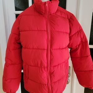 Women's Red Puffer Coat. NO FURTHER DISCOUNT